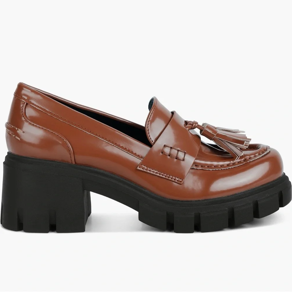 London Rag Platform Loafers Sz 6 NWOB - Picture 2 of 3